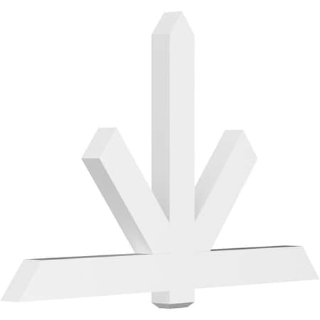 Ekena Millwork Kennewick Architectural Grade PVC Gable Bracket, 72"W x 45"H x 4"D x 6"F, 15/12 Pitch GBP072X45X0406KEN00